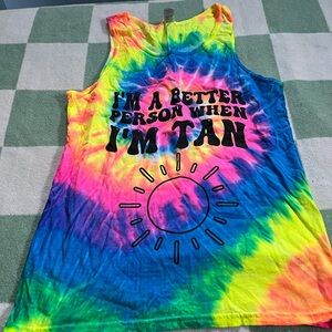 Colorful Tie-Dye Tank Top
